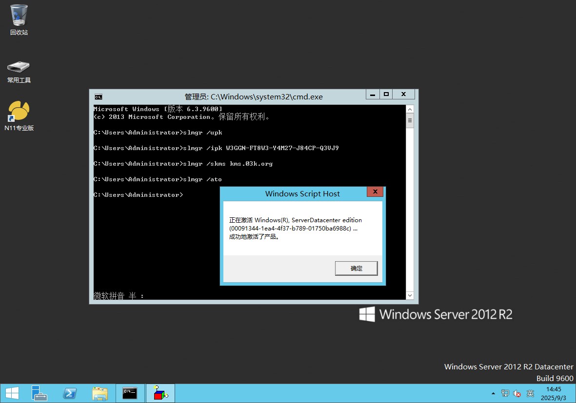 Window server 2019 / 2016 / 2008R2系统使用KMS激活方式-吾爱懒猫